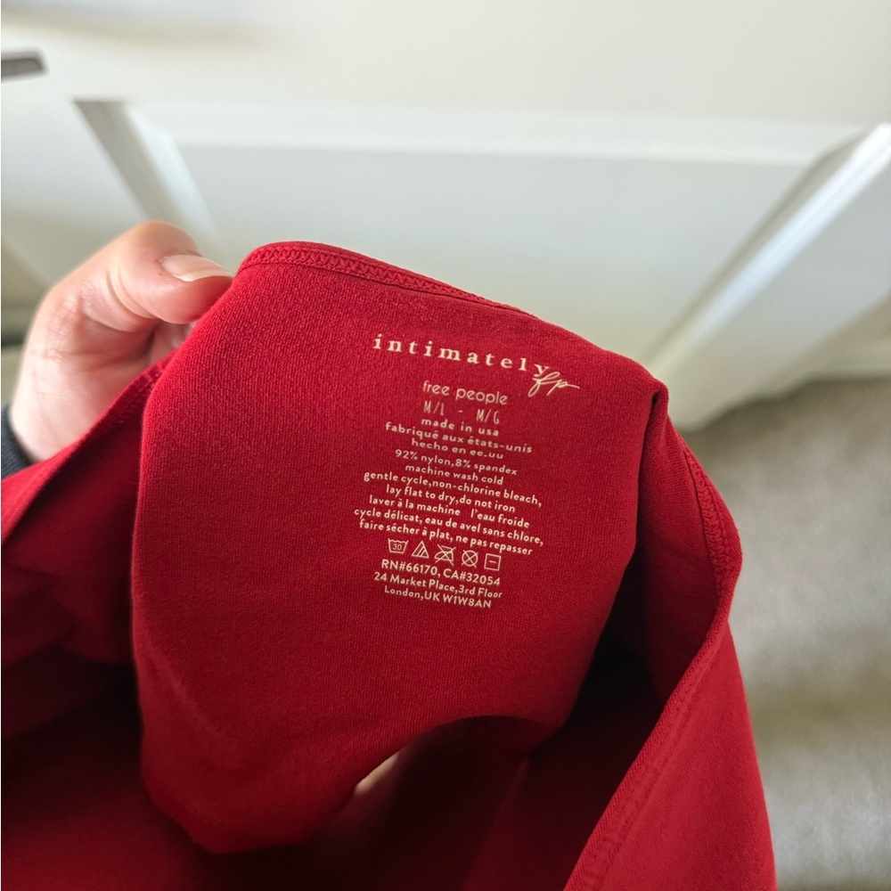 Free People Intimately Red Backless Top - Picture 4 of 4